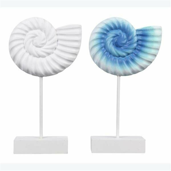 Youngs Wood Coastal Tabletop Shells, White & Ombre 62173
